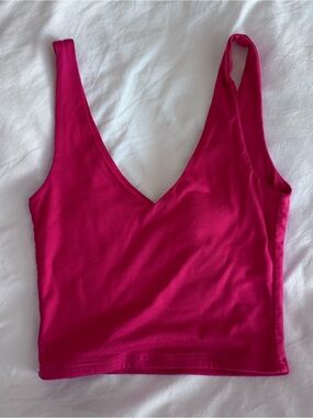 Pink V-Neck Crop Top by Sincerely Jules